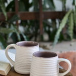 white speckled & grey coffee mug set of two, handmade white coffee mug, made by ceramic, combo