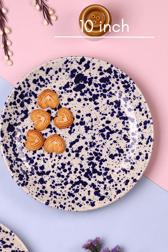 Blue Flecked Dinner Plate
