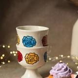 ceramic ice cream goblet 