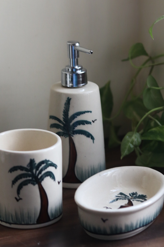 handmade bathroom set, made by ceramic 