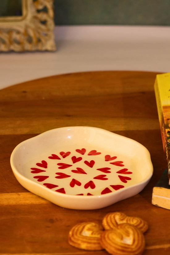 All Hearts - Handmade Dessert Plate