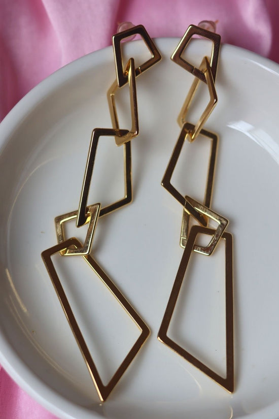 anti tarnish Zina Statement Earrings