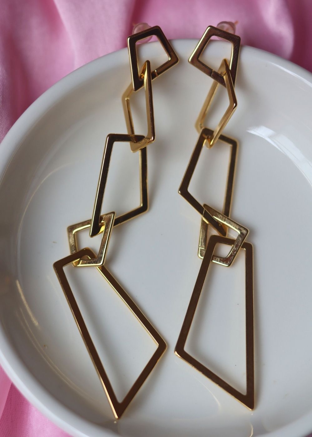 anti tarnish Zina Statement Earrings