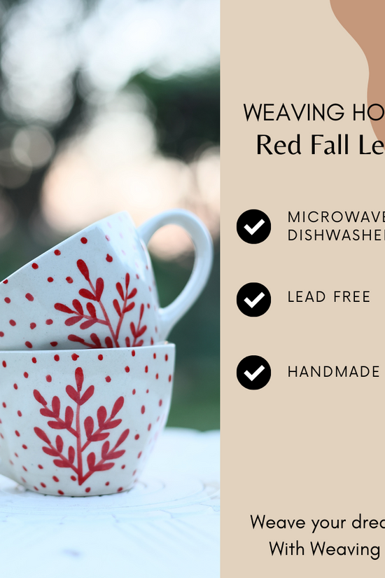 Ceramic red coffee mug specifications 