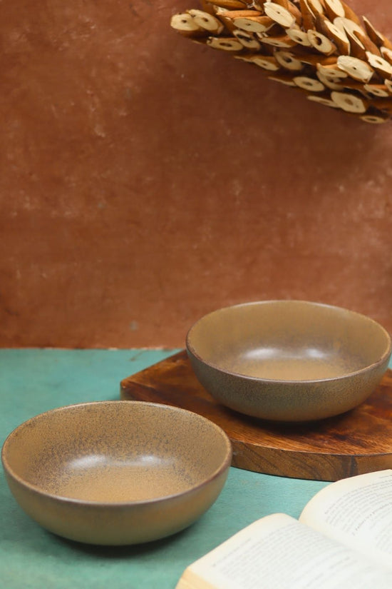 Woody Brown Curry Bowl  made by ceramic