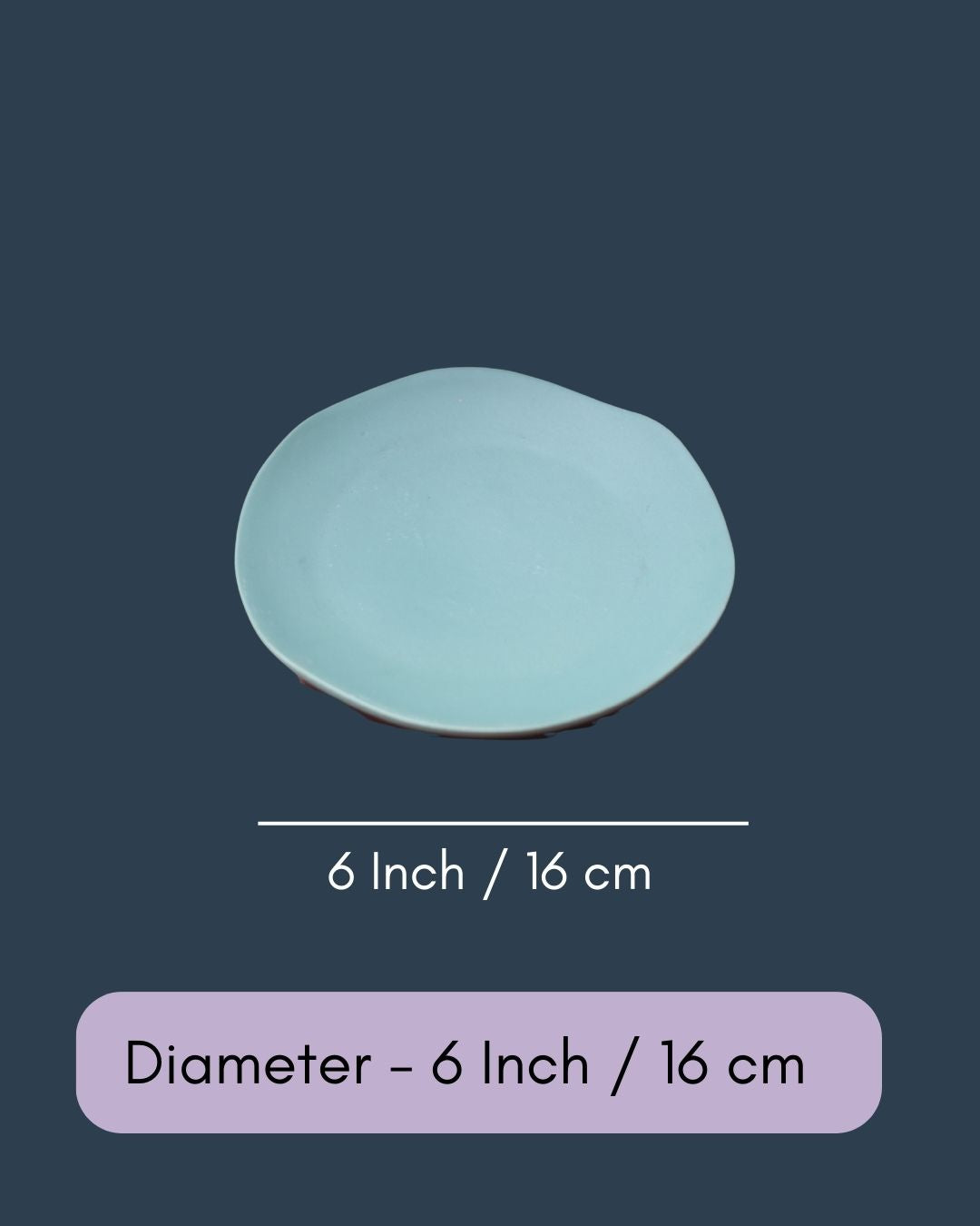 Misfit Dessert Plate - Teal