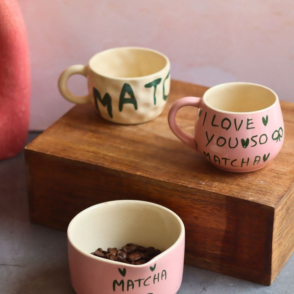 Set of 3 - Matcha Love Combo made by ceramic