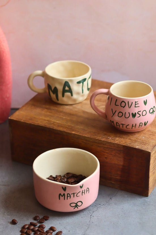 Set of 3 - Matcha Love Combo made by ceramic