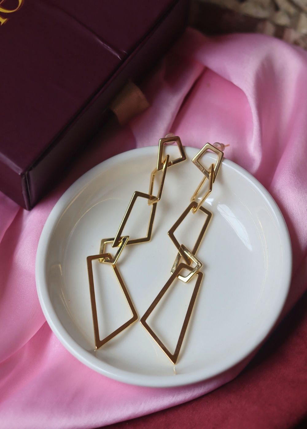 Zina Statement Earrings with premium quality material