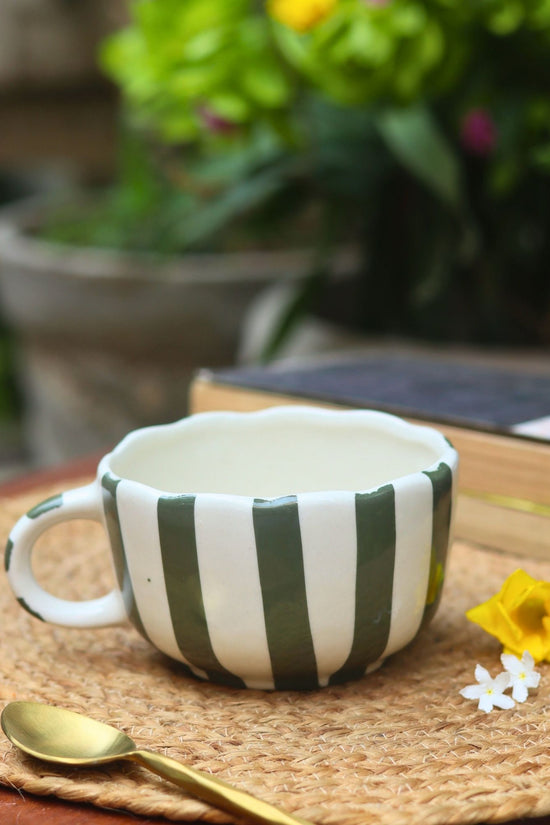 Green Striped Mug with premium quality material