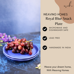 Ceramic blue snack plate significations