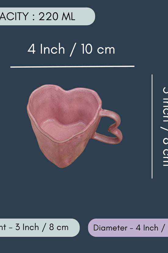 Dusty Pink Heart mug in a Gift Box