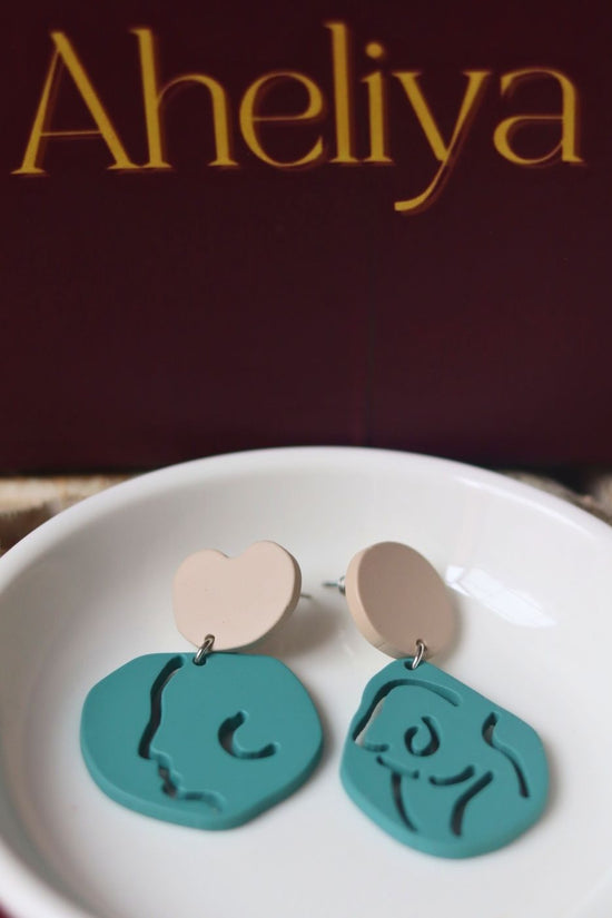 handmade Abstract Face Earrings