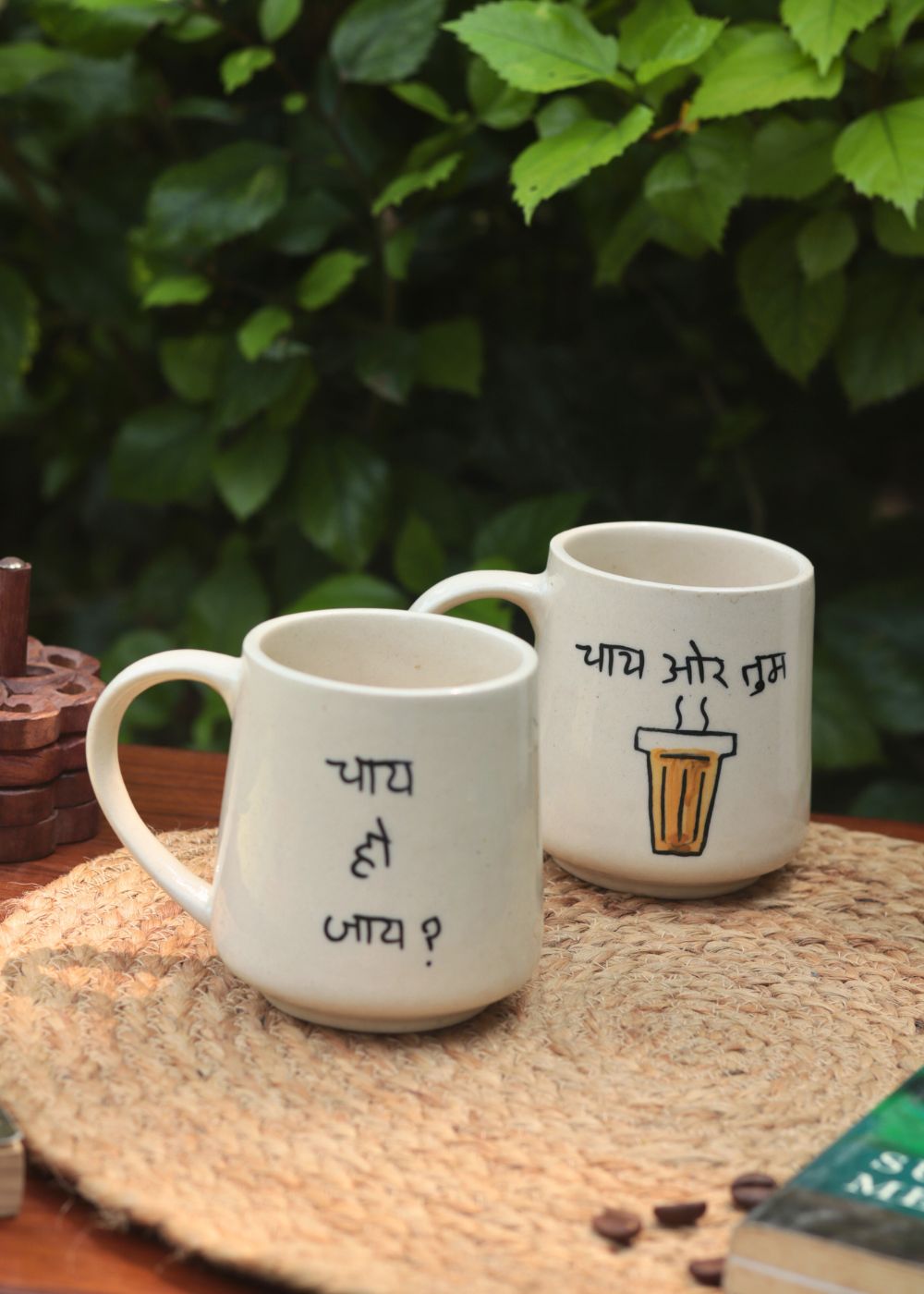 Set of 2 - Chai or Tum & Chai Ho Jaye Mug - The Chai Lover Edit made by ceramic