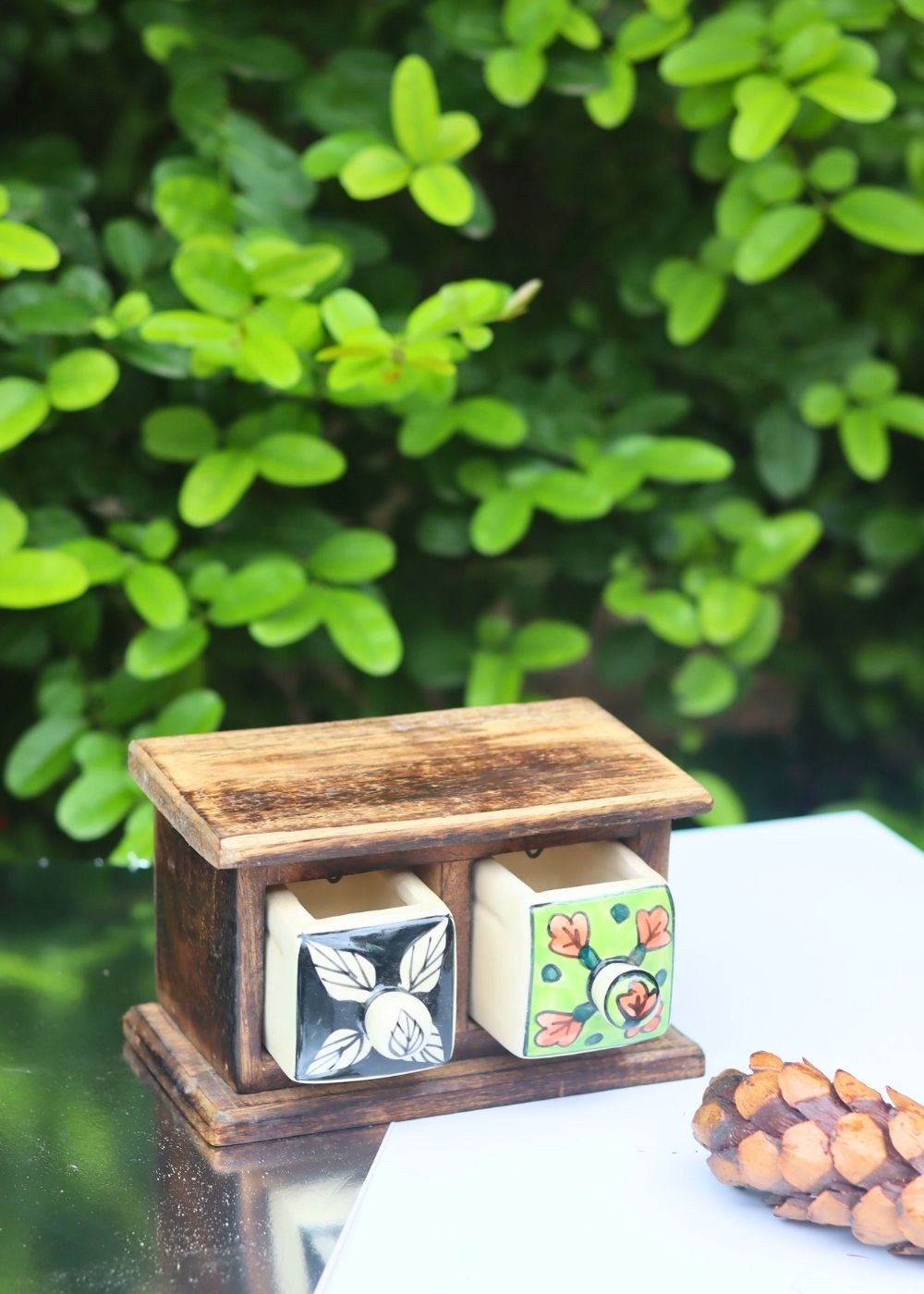 Wooden Decor Drawer – Wildflower handmade in India