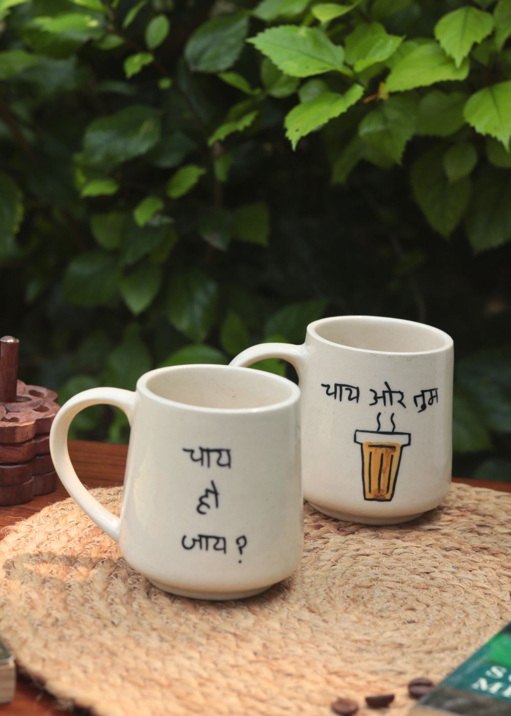 Set of 2 - Chai or Tum & Chai Ho Jaye Mug - The Chai Lover Edit handmade in india