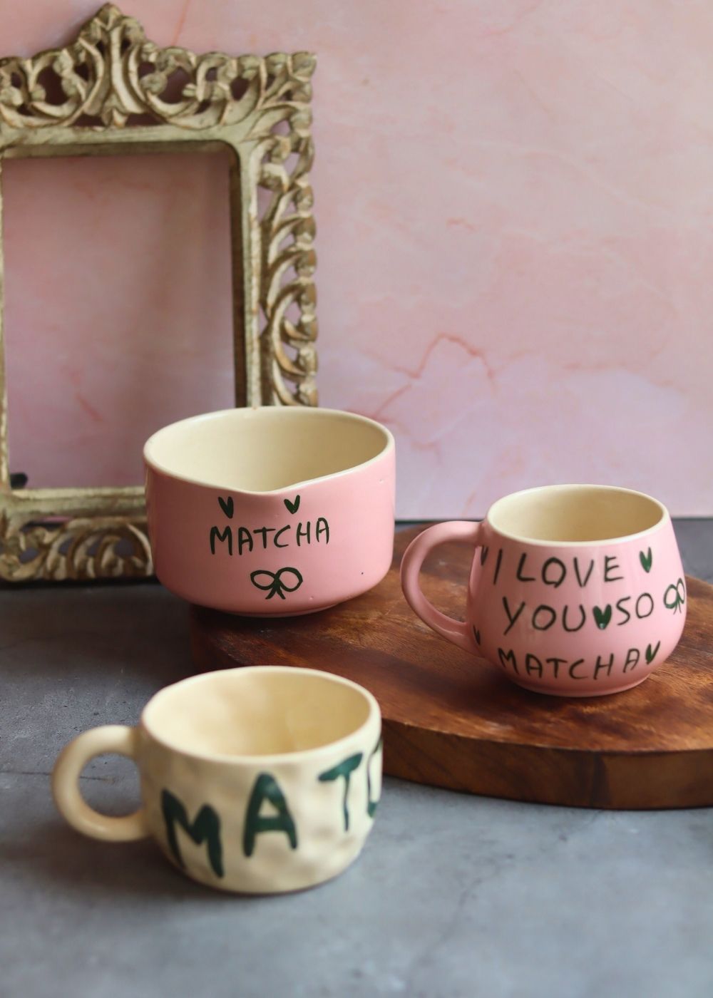 Set of 3 - Matcha Love Combo handmade in India