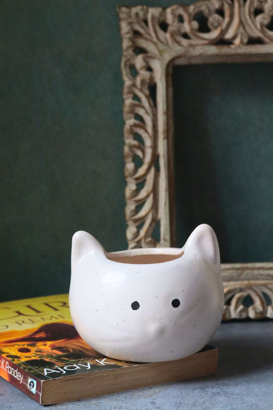 kitty planter handmade in india 