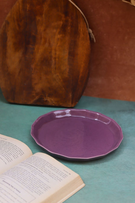 Lavender Snack Plate made by ceramic