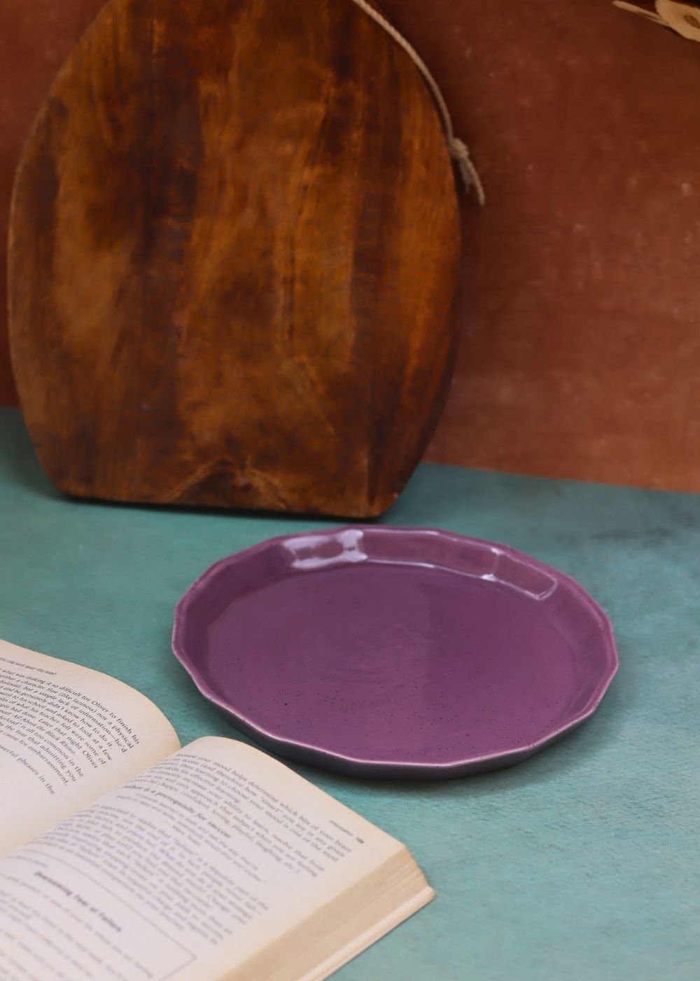 Lavender Snack Plate made by ceramic