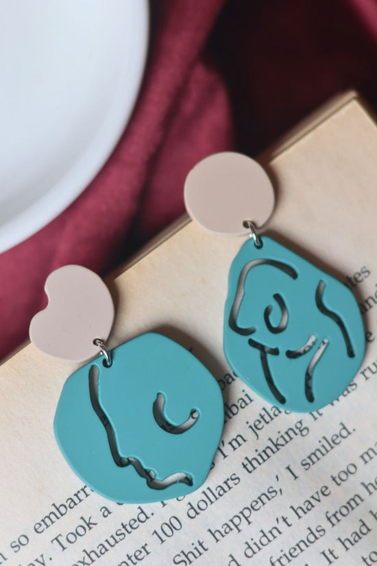 Abstract Face Earrings handmade in India