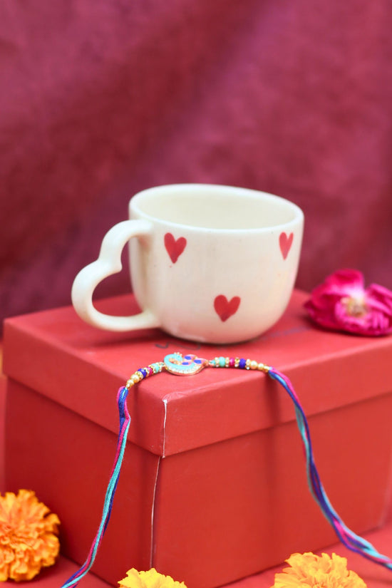handmade Valentino Mug rakhi Gift Box