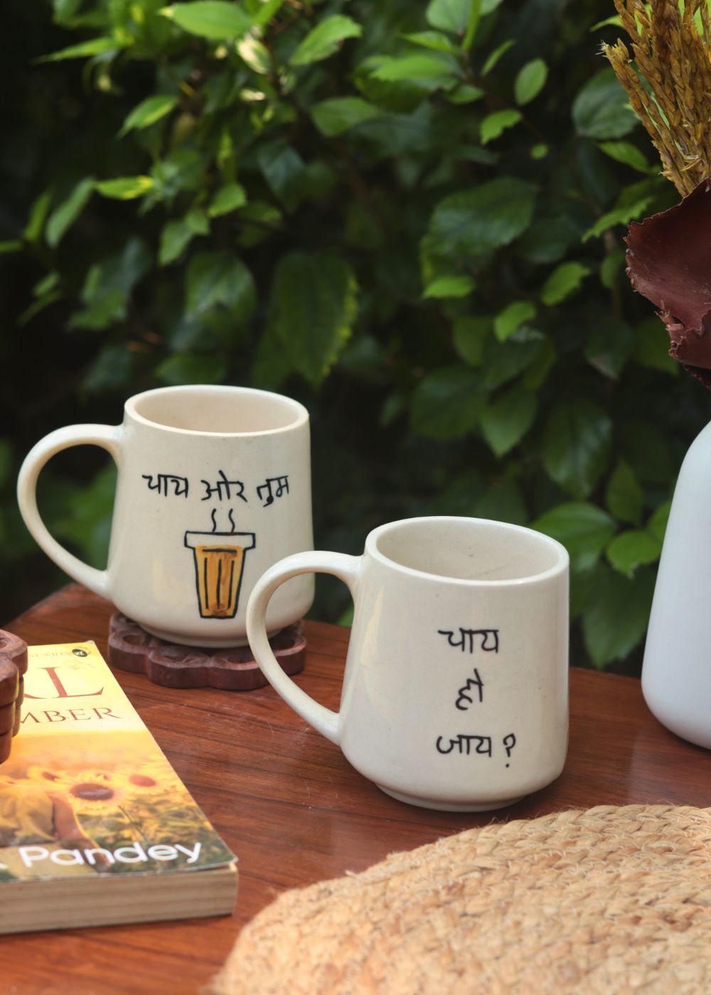 Set of 2 - Chai or Tum & Chai Ho Jaye Mug - The Chai Lover Edit with premium quality material