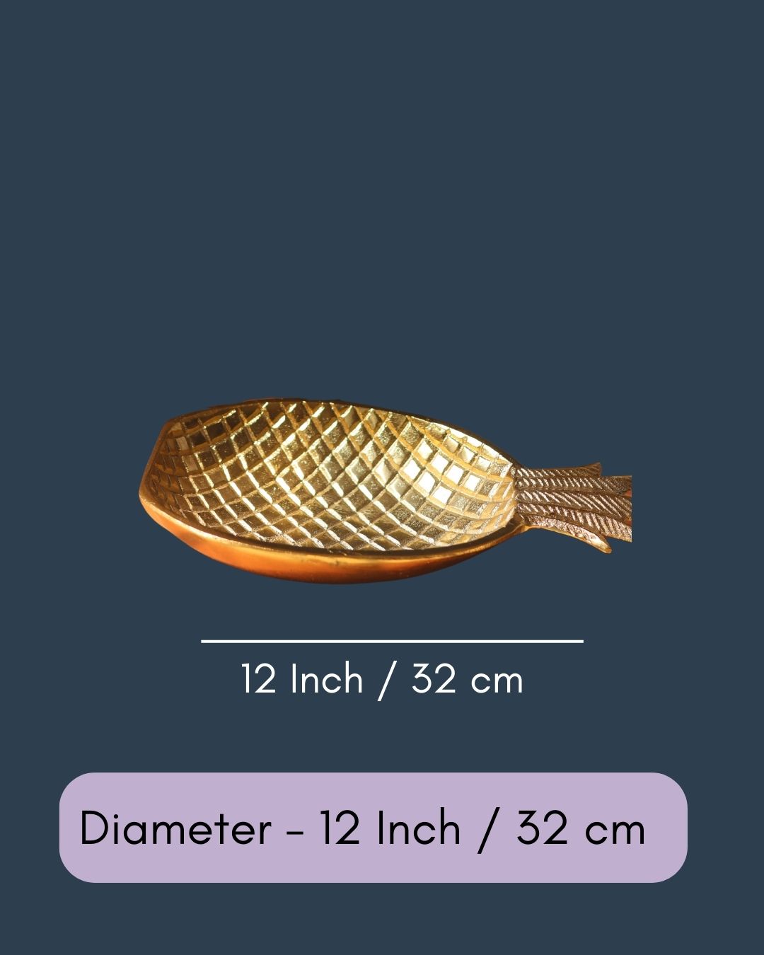 Pineapple Pristine Platter - Gold in a Gift Box