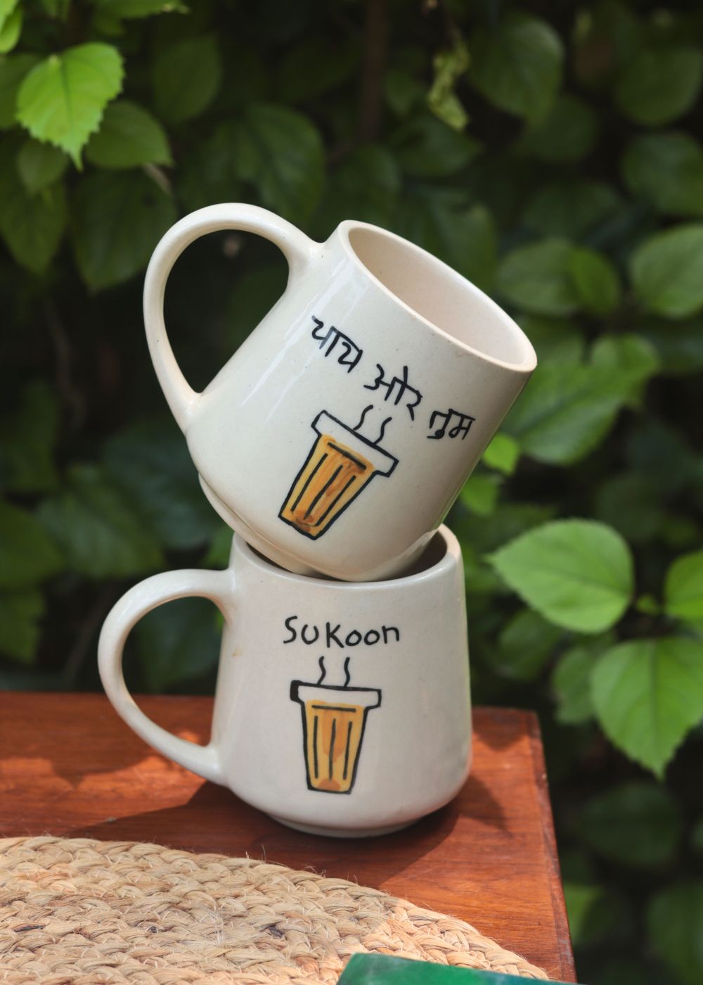 Set of 2 - Chai or Tum & Sukoon Mug - The Chai Lover Edit