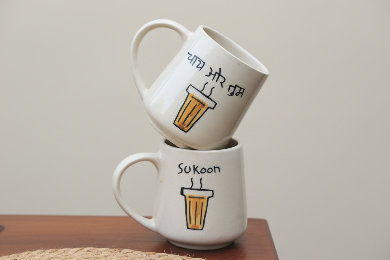 Set of 2 - Chai or Tum & Sukoon Mug - The Chai Lover Edit