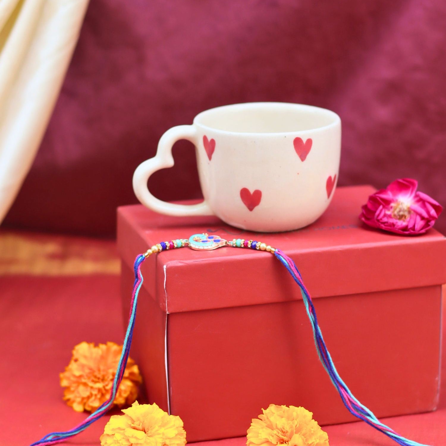 Valentino Mug rakhi Gift Box made by ceramic