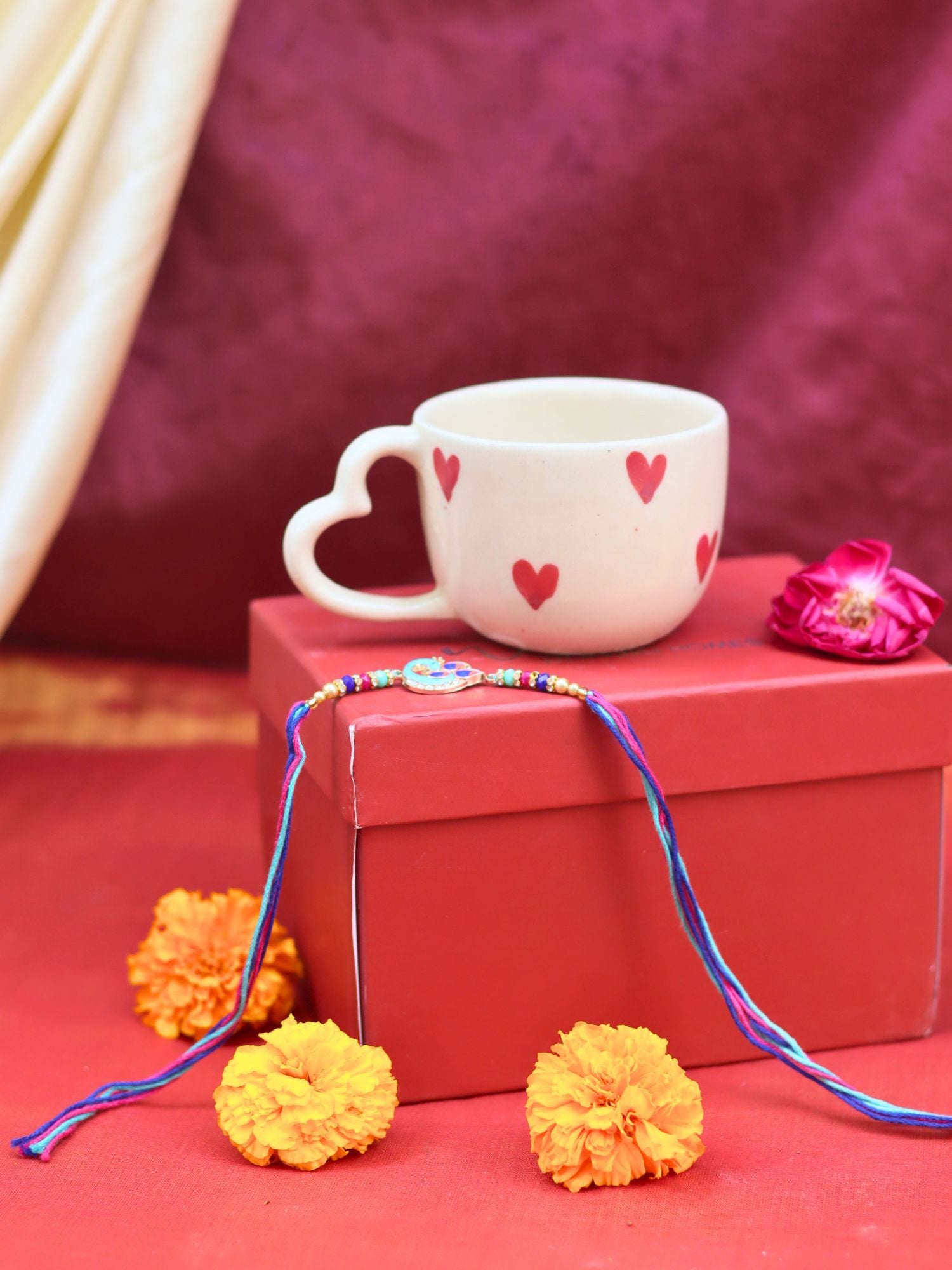 Valentino Mug rakhi Gift Box made by ceramic