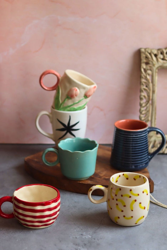 Set of 6 Morning Essential Mugs (for the price of 5) made by ceramic