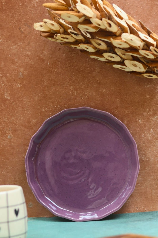Lavender Snack Plate handmade in India