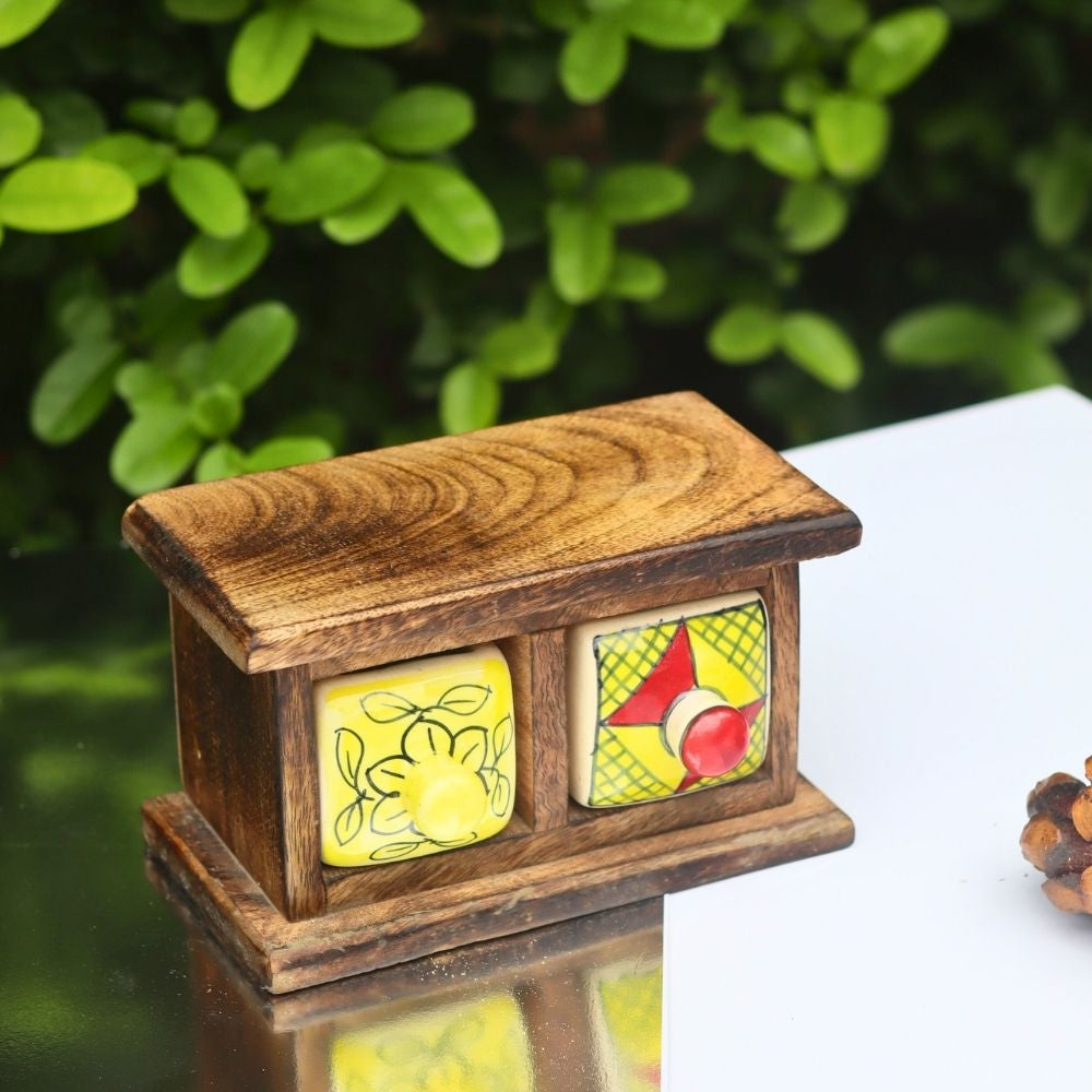 Wooden Decor Drawer – Tribal Glow made by wooden