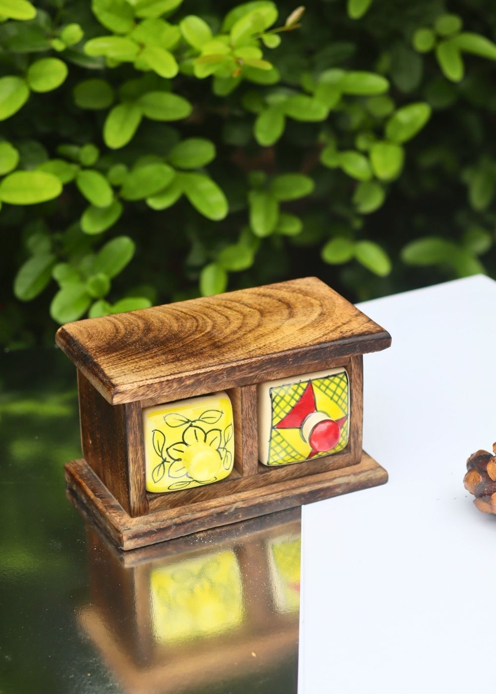 Wooden Decor Drawer – Tribal Glow made by wooden