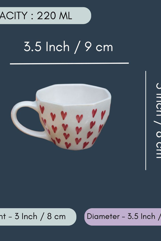 Set of 2 Heart Mugs in a Gift Box