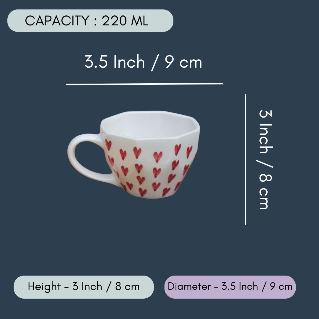 Set of 2 Heart Mugs in a Gift Box