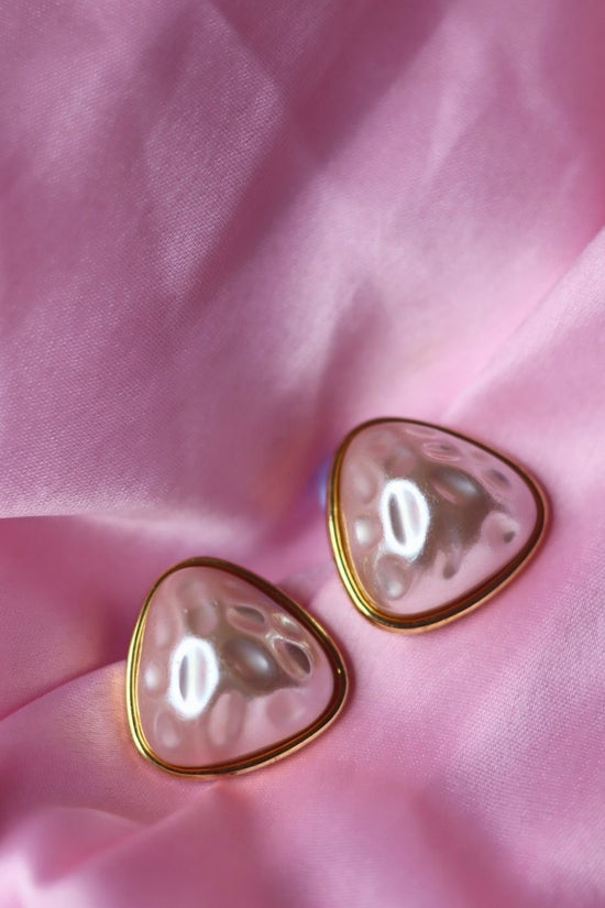Gold and White Studs