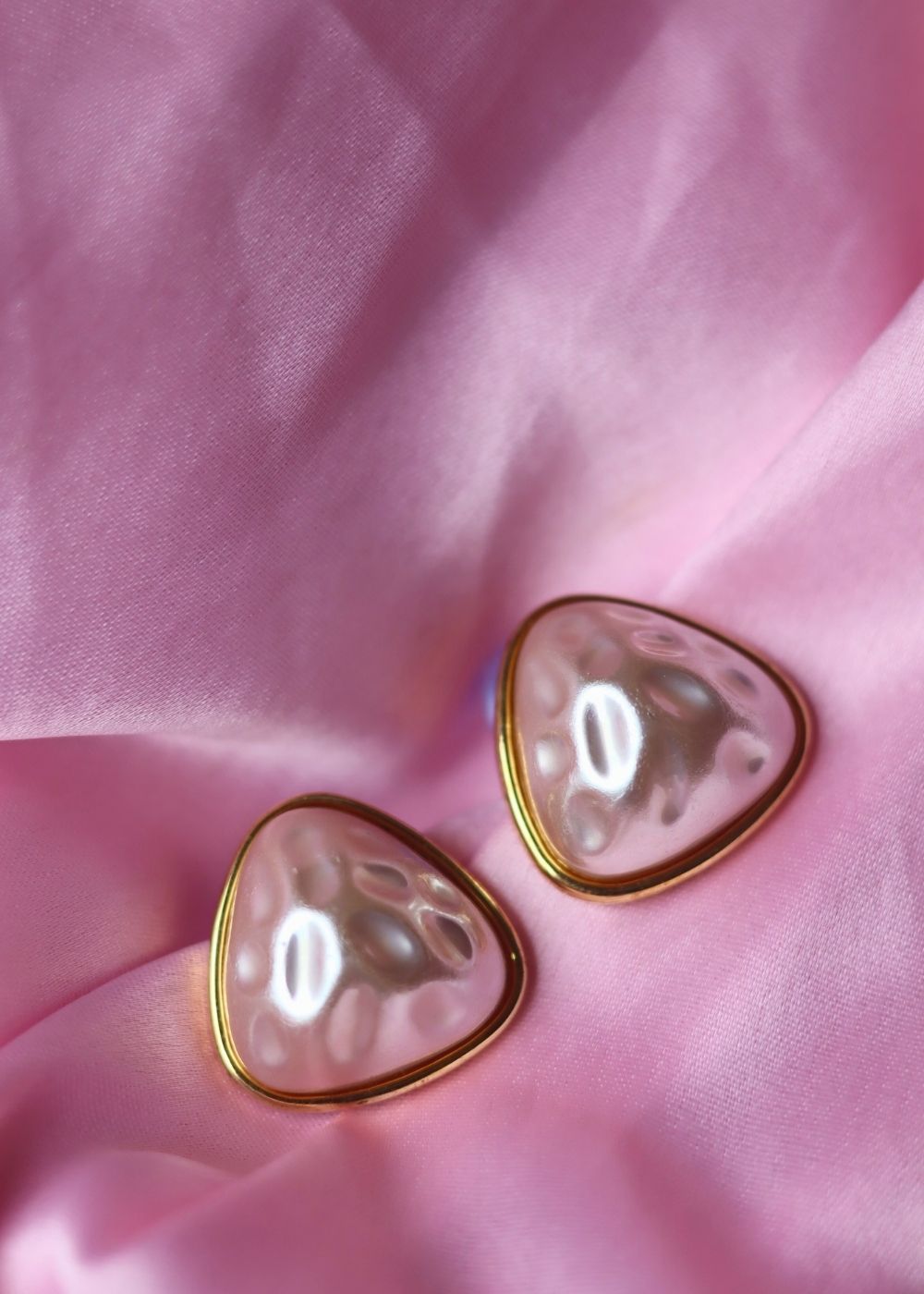 Gold and White Studs