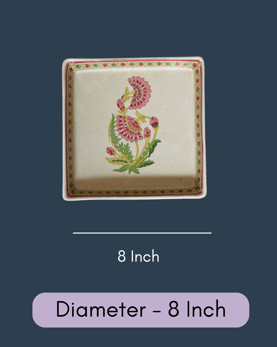 Red Motif Serving Platter - Large