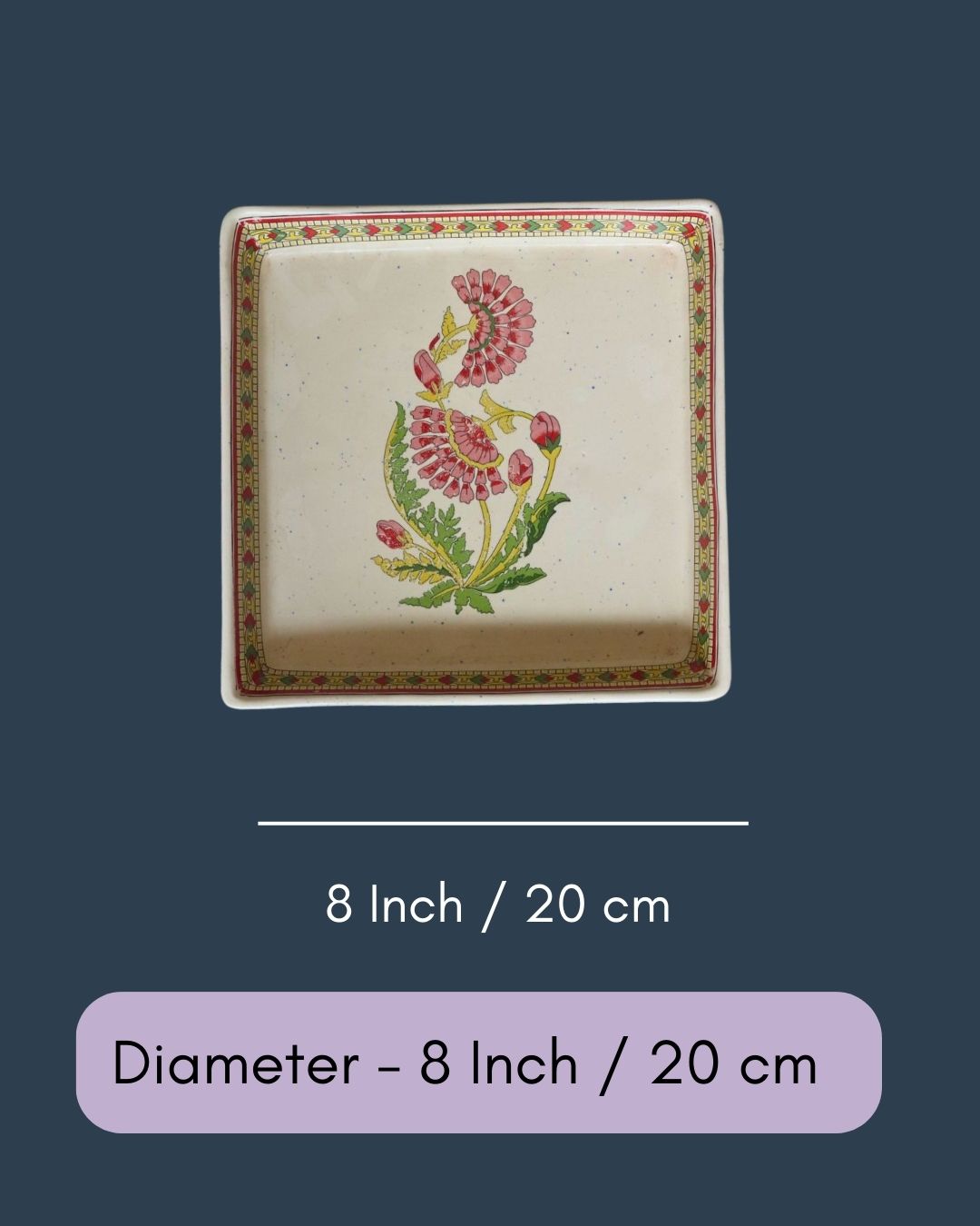 Red Motif Serving Platter - Large
