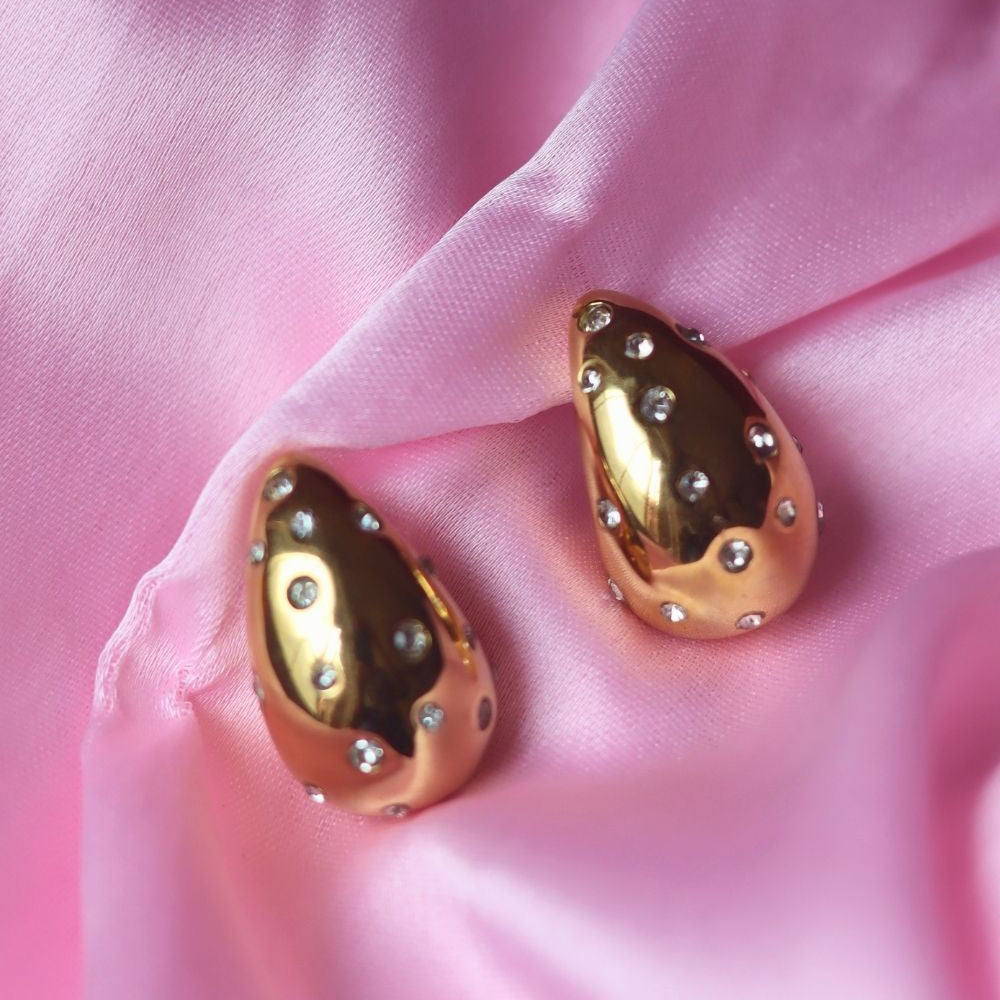 Anti tarnish Waterdrop Earrings - Gold