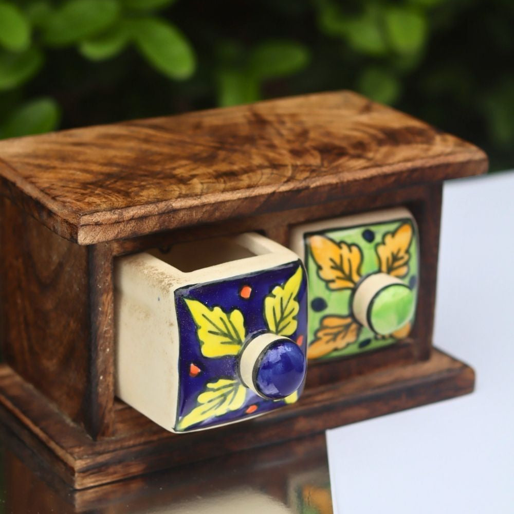 handmade Wooden Decor Drawer – Earth Glow