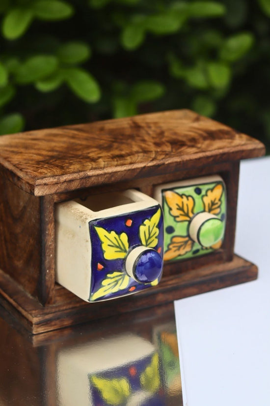 handmade Wooden Decor Drawer – Earth Glow
