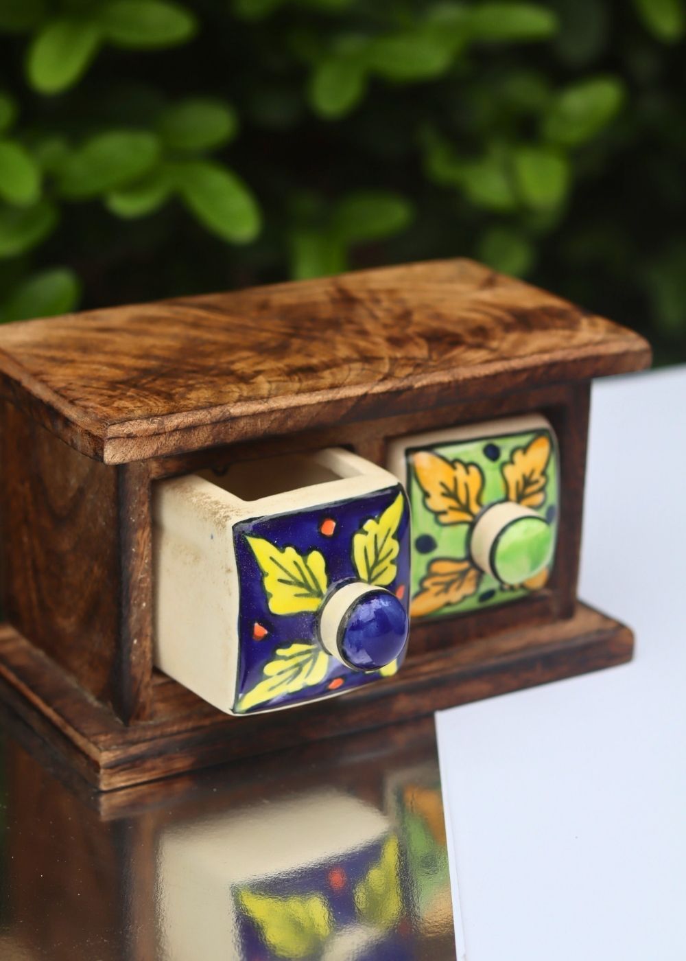 handmade Wooden Decor Drawer – Earth Glow