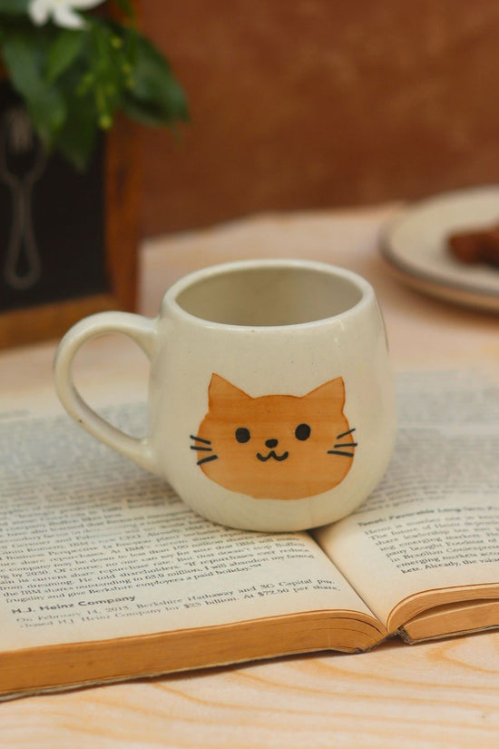 Witty Cat Mug - Brown with premium quality material