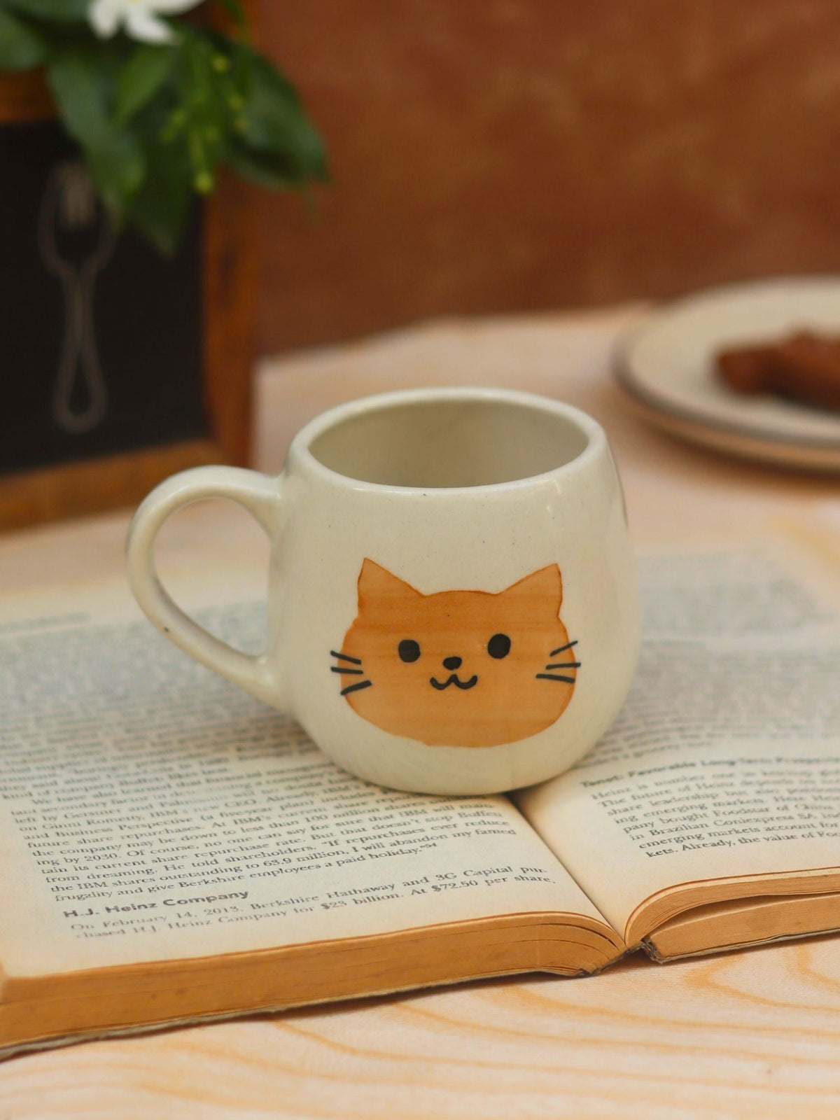 Witty Cat Mug - Brown with premium quality material
