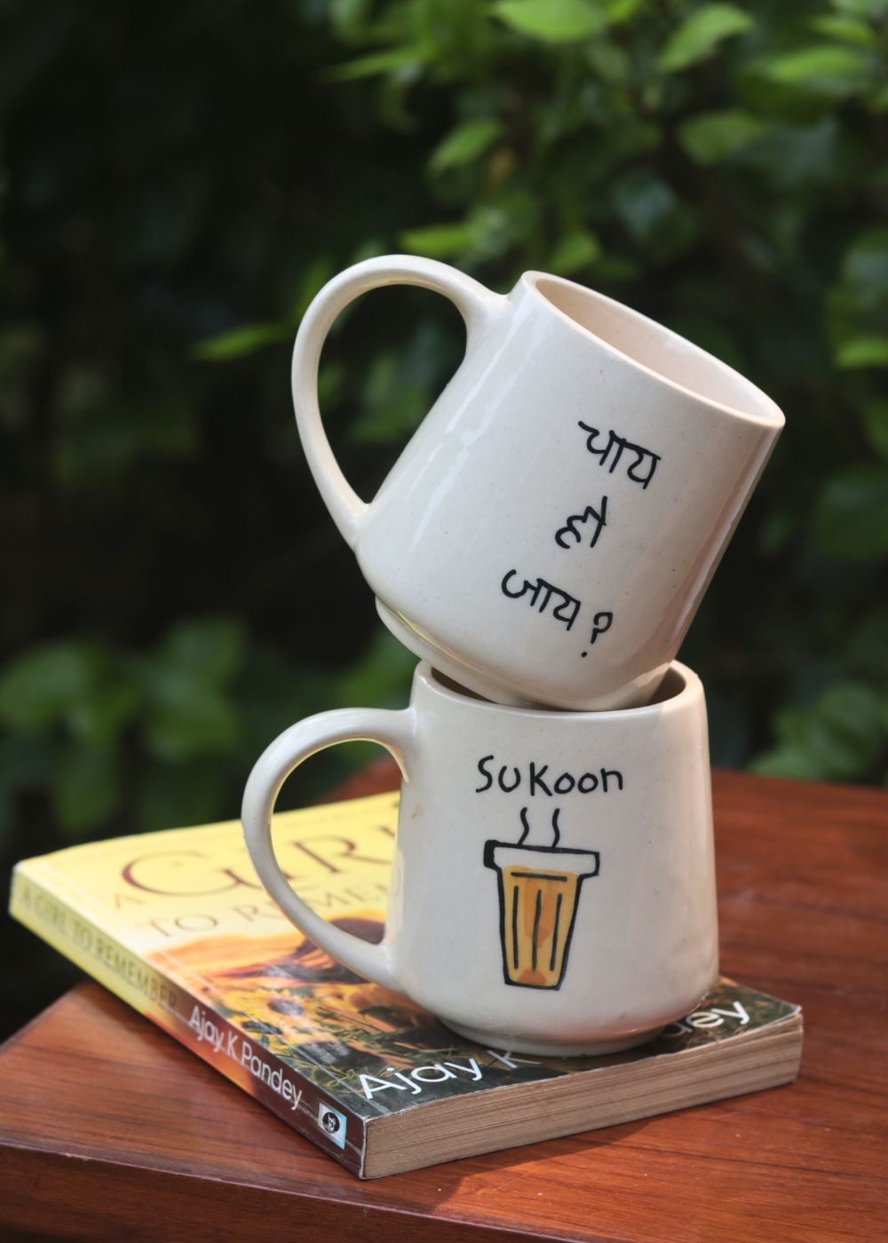 Handmade Set of 2 - Sukoon & Chai Ho Jaye Mug - The Chai Lover Edit