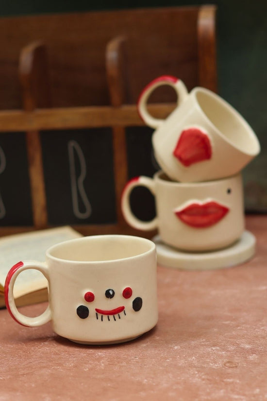 Set of 3 - Happy Faces Mugs combo with premium quality material